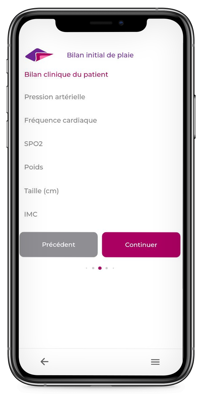 Bilan initial de plaie