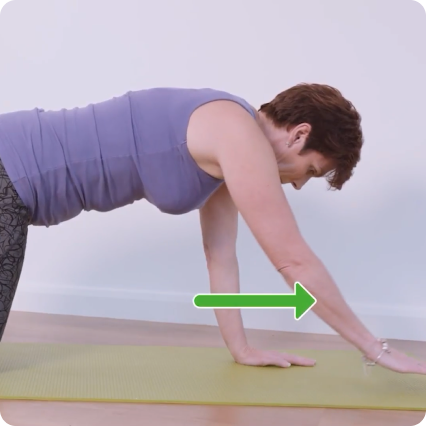 En kvinna som tränar