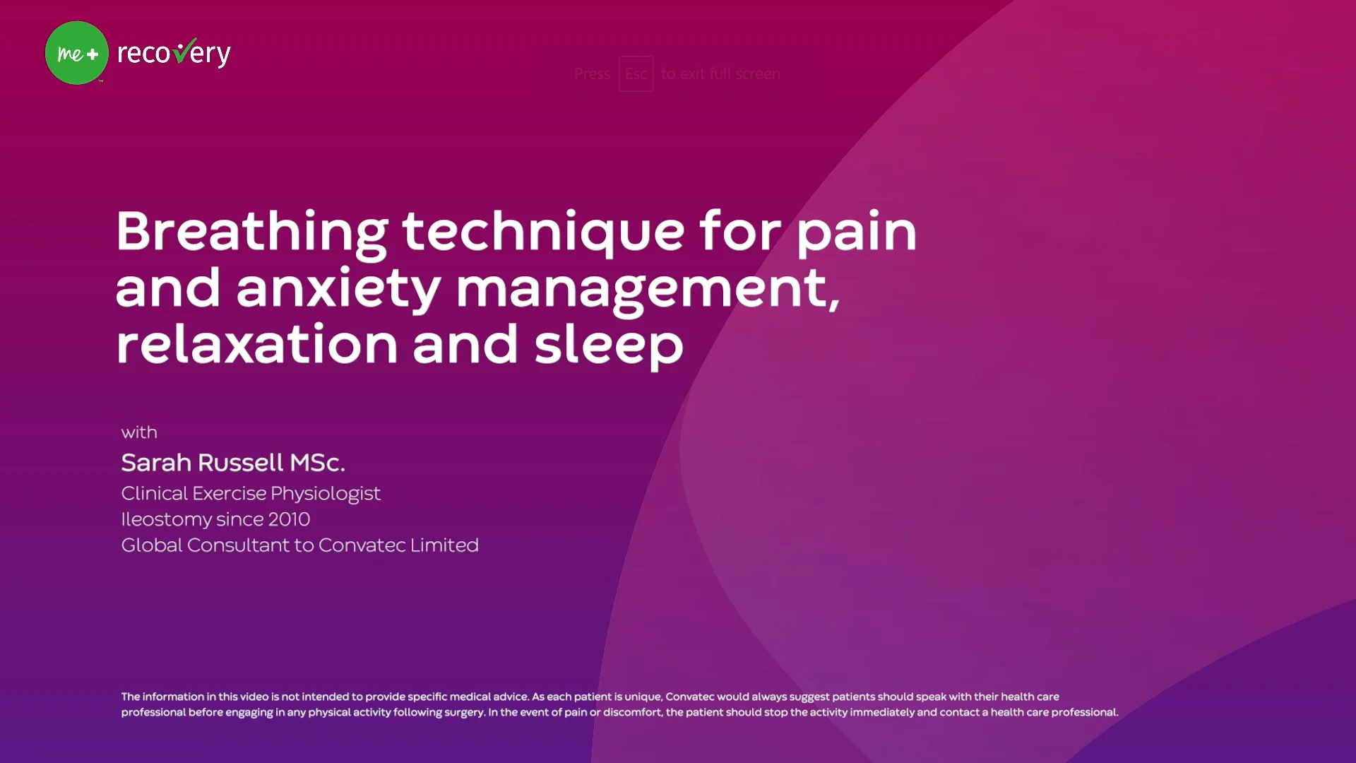 Un video sobre la técnica de respiración 4/6 para el manejo del dolor y la ansiedad, la relajación y un mejor sueño.
